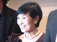 記者会見でのキム・ヘジャさん　撮影：景山咲子